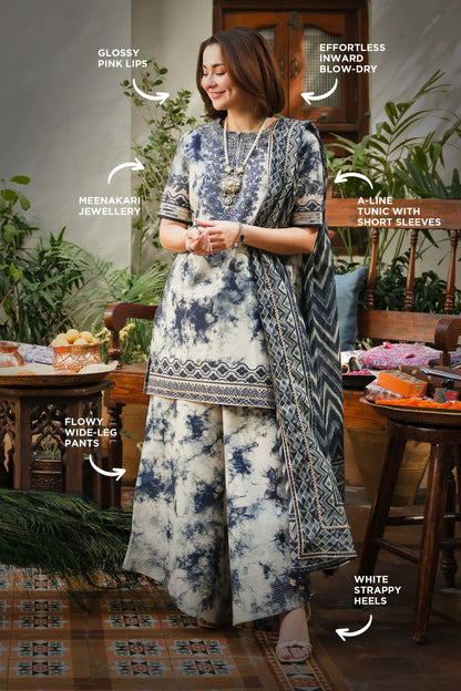 Sapphire Hania Amir 3pice unstitched