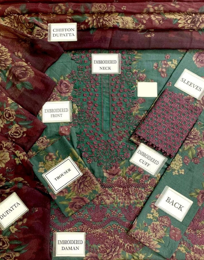 iznik chicken kari Lawn Unstitched