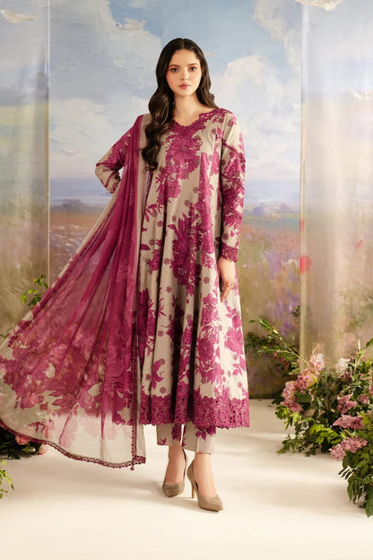 EMBROIDERED PRINTED LAWN Unstitch