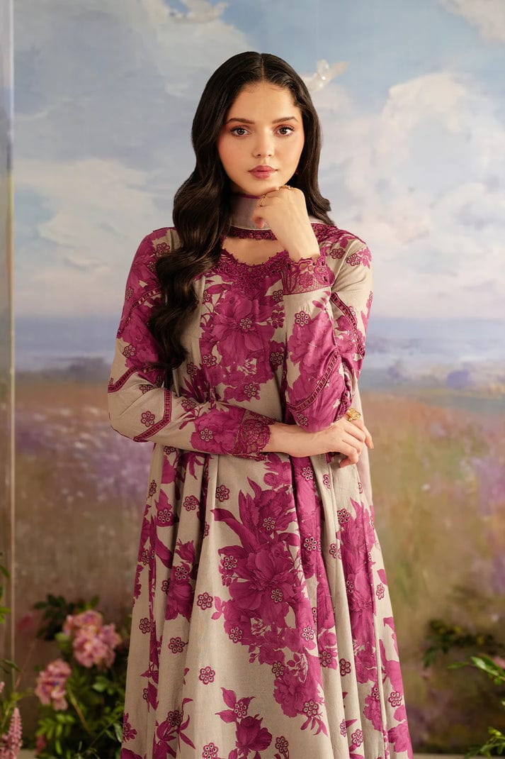 EMBROIDERED PRINTED LAWN Unstitch