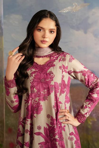 EMBROIDERED PRINTED LAWN Unstitch