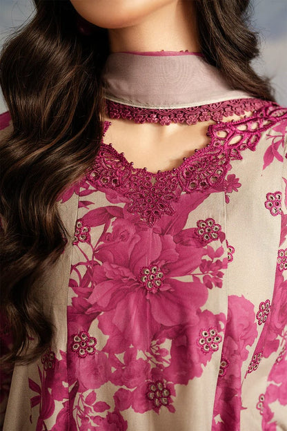 EMBROIDERED PRINTED LAWN Unstitch
